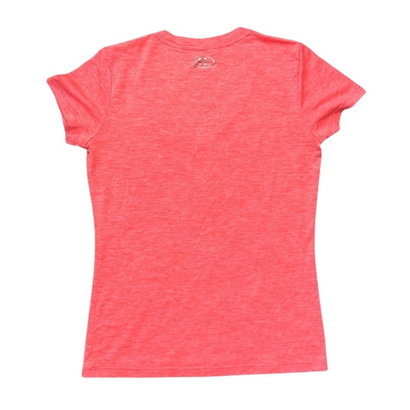 Under Armour Heatgear Loose T-Shirt Womens Extra Small Short Sleeve Coral V-Neck - Picture 4 of 6